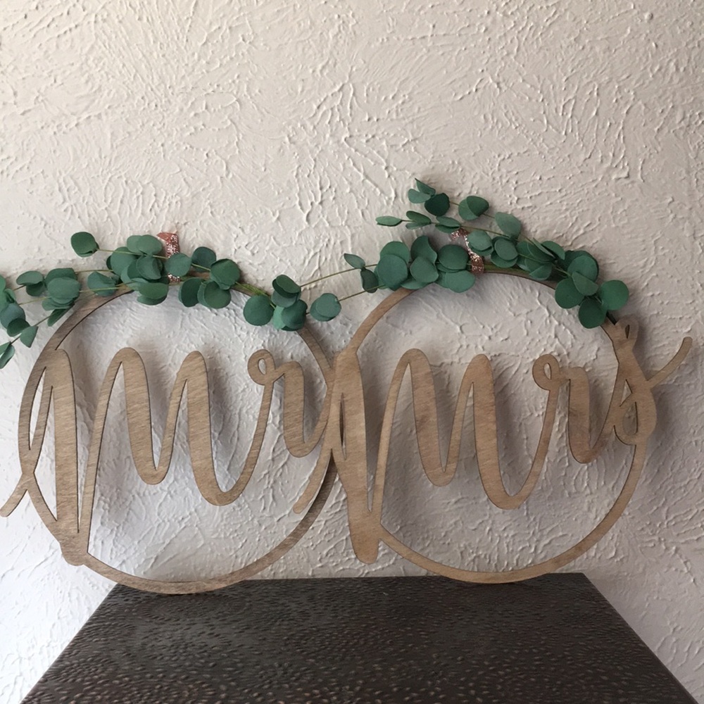 Bride & Groom Signs